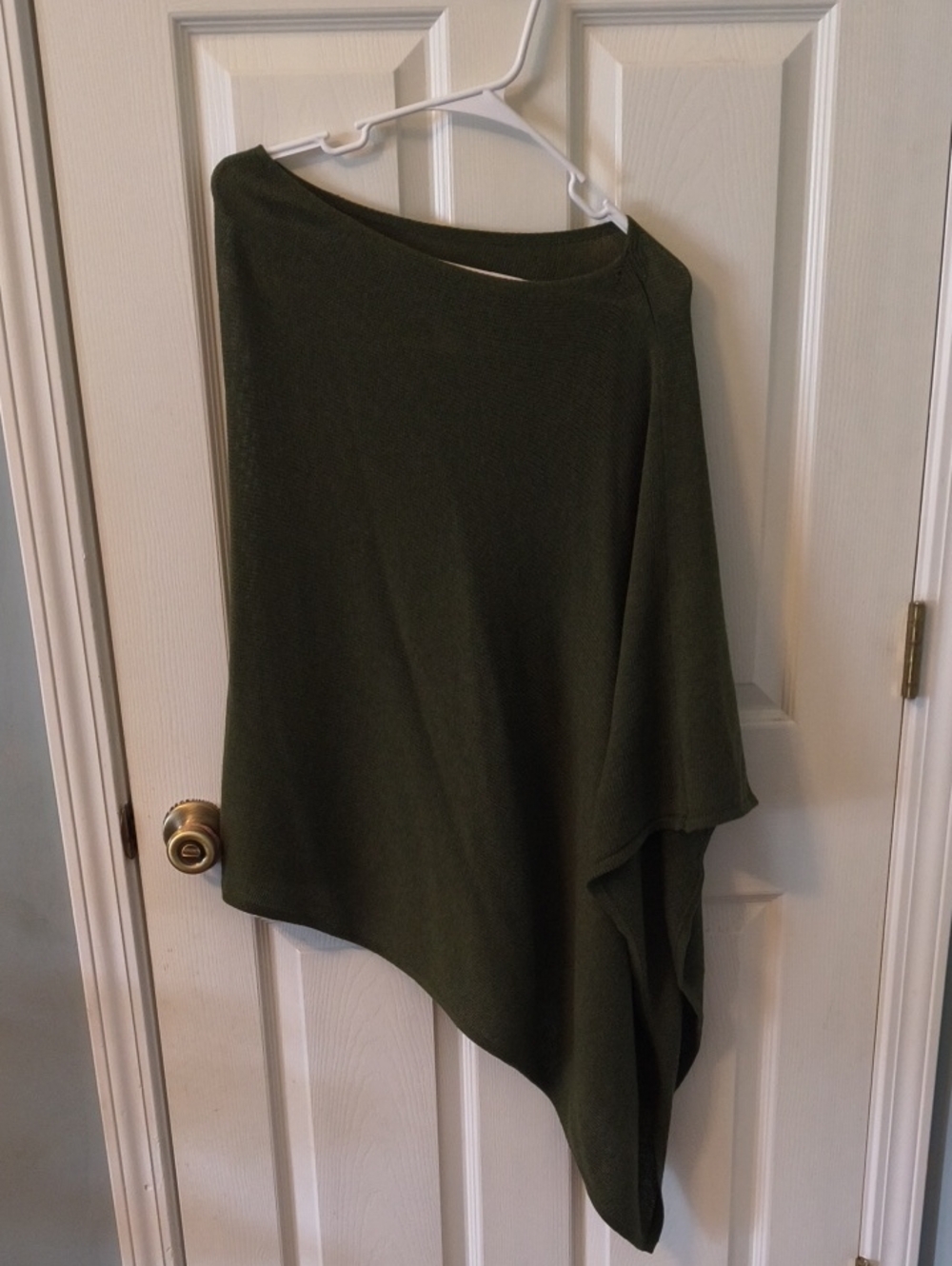 J.Crew Asymmetrical Olive Green Women's Poncho